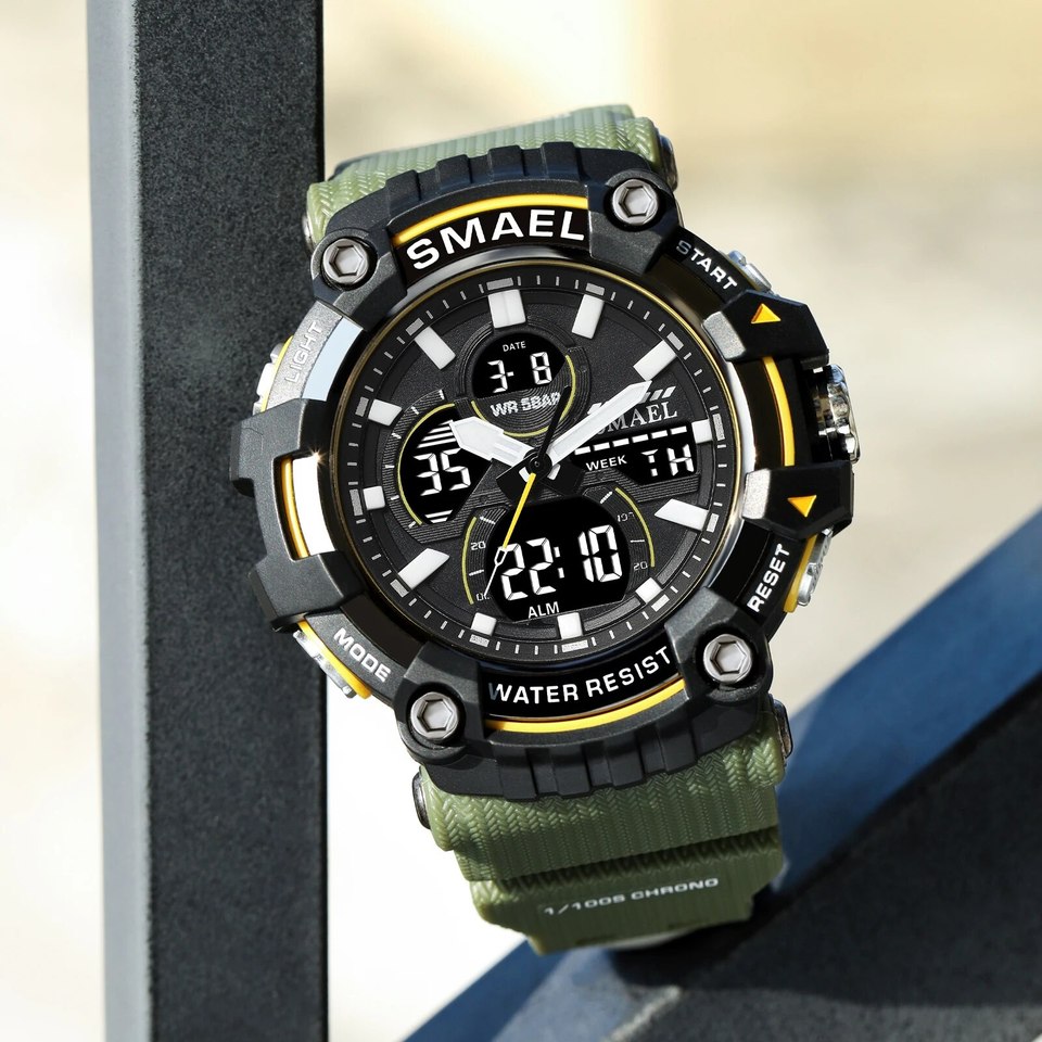 SMAEL DİJİTAL VE ANALOG ERKEK KOL SAATİ SML411