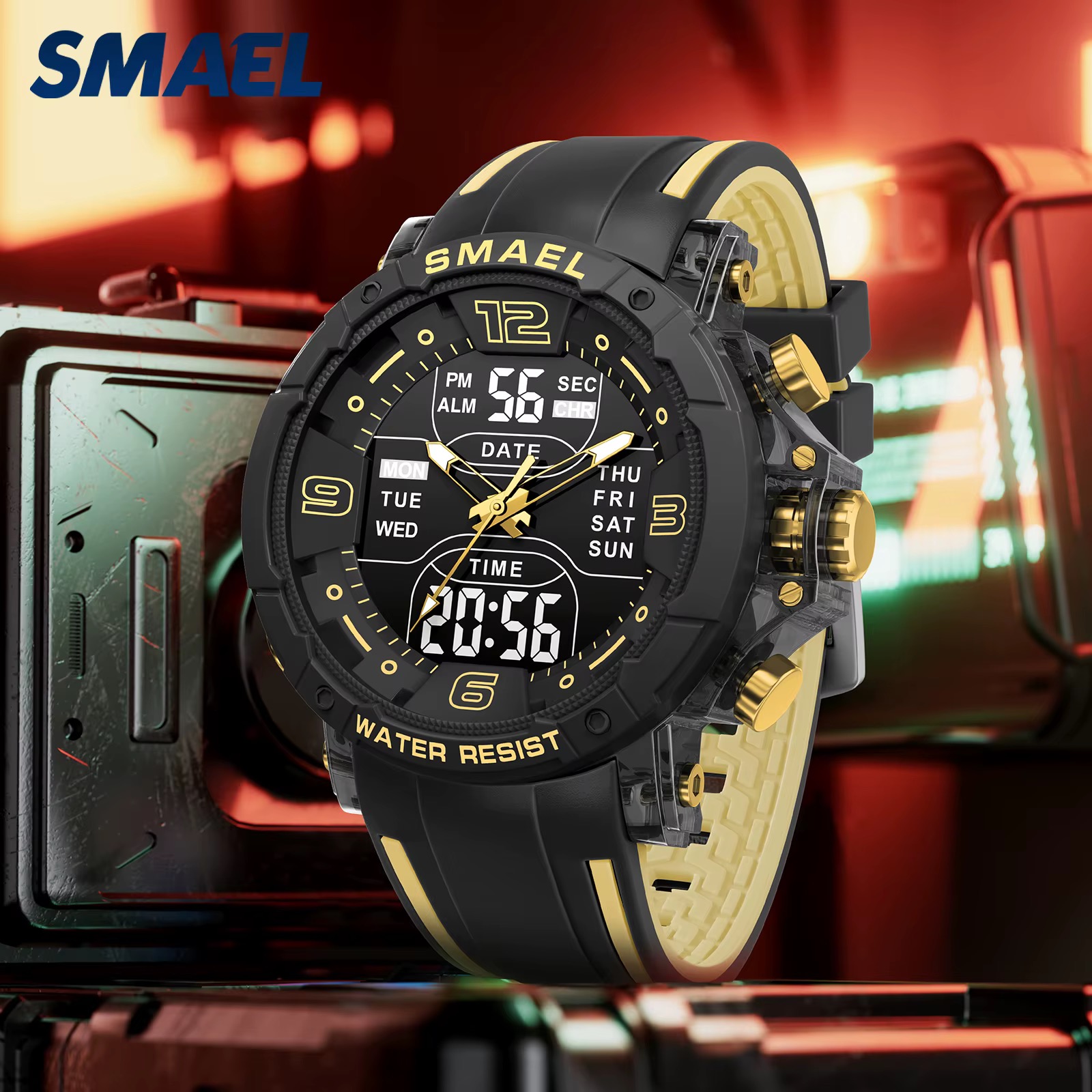 SMAEL DİJİTAL VE ANALOG ERKEK KOL SAATİ SML414