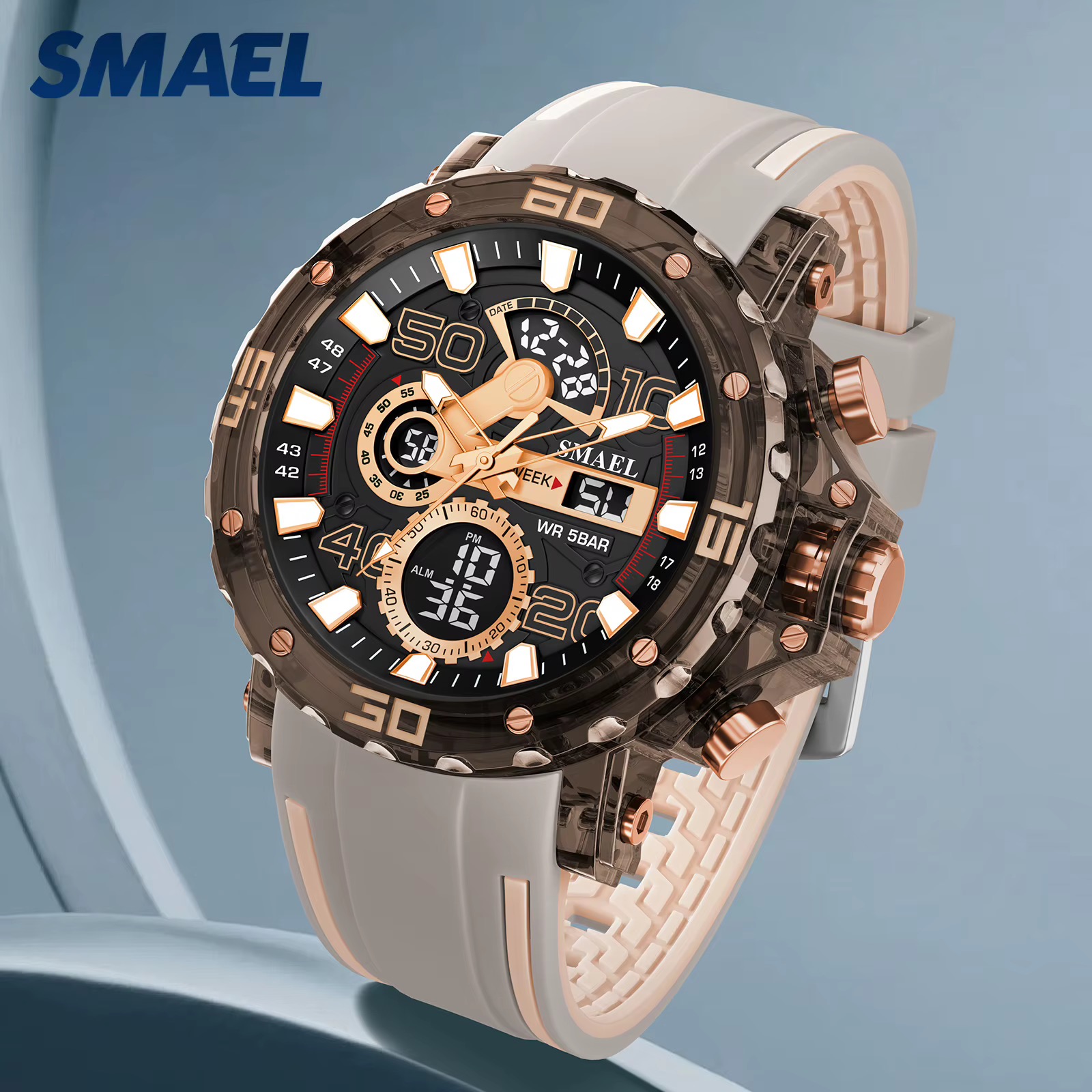 SMAEL DİJİTAL VE ANALOG ERKEK KOL SAATİ SML417